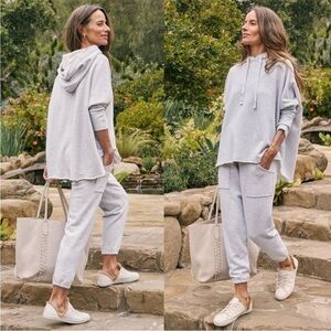 Frank & Eileen Venice Travel Set Gray Melange Kane Hoodie Eamon Jogger Size S